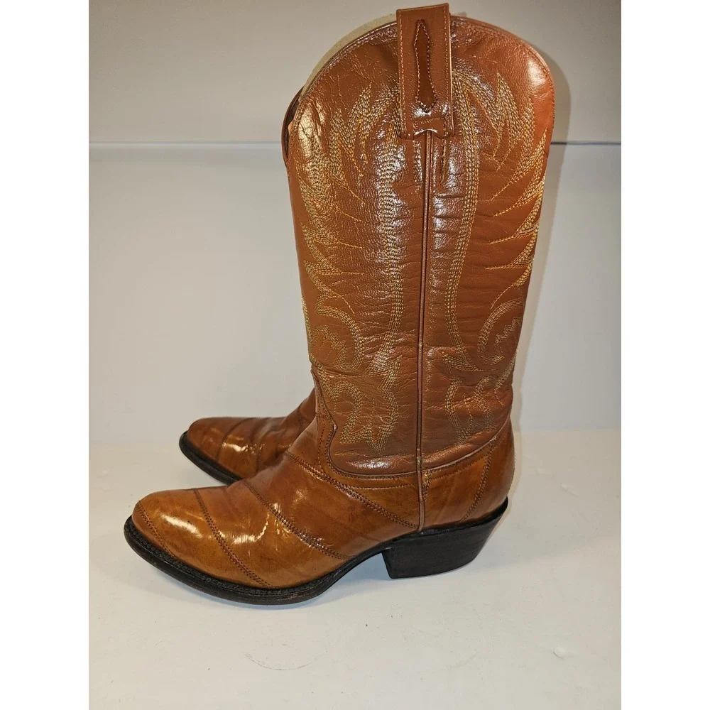 Rebelde Women's Vintage Tan‎ Leather Bootd Size 7C Made In Mexico